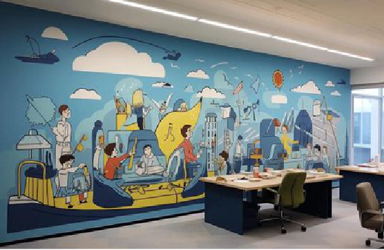 仁怀市办公室墙绘的特点。